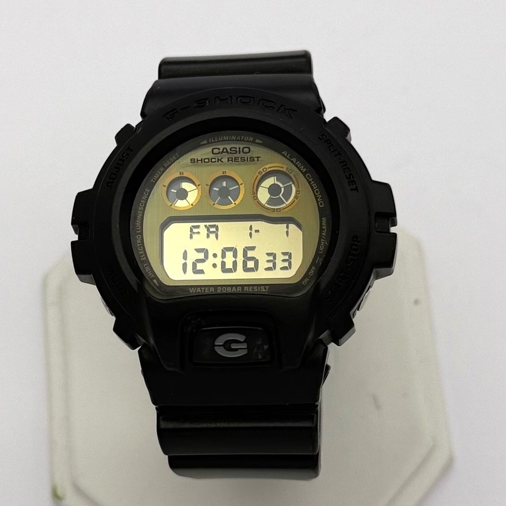 Casio G-Shock DW-6900PL Black Gold Digital Watch 3230 200M Shock Resist Working